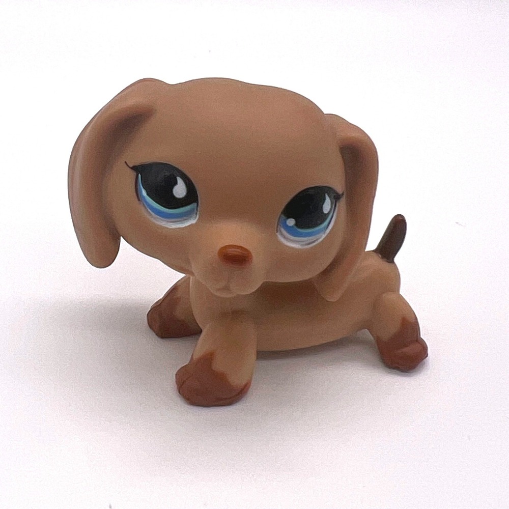 Hasbro Littlest‎ Pet Shop Dachshund 518 Sporty Tear Drop Eyes Authentic LPS